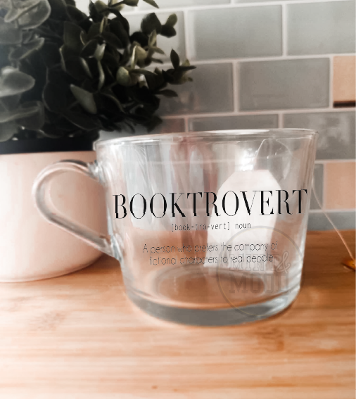 Booktrovert | Glass Mug